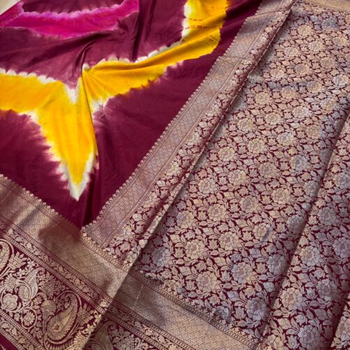 Vibrant Multidye Banarasi Art Silk Saree with Exquisite Zari Work - Image 3