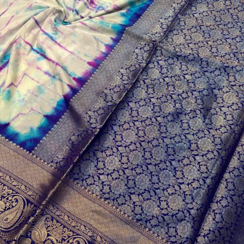 Stunning Banarasi Art Silk Multidye Saree with Rich Zari Detailing - Image 3