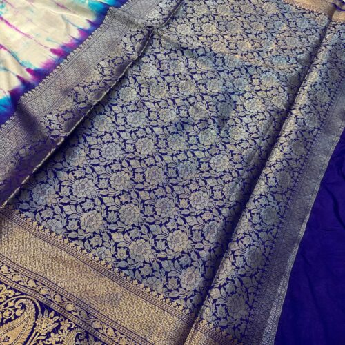 Stunning Banarasi Art Silk Multidye Saree with Rich Zari Detailing - Image 4