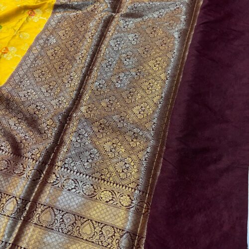 Yellow Shade Exclusive Art Silk Saree - Image 3