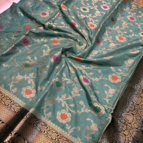 Rama Shade Exclusive Art Silk Saree