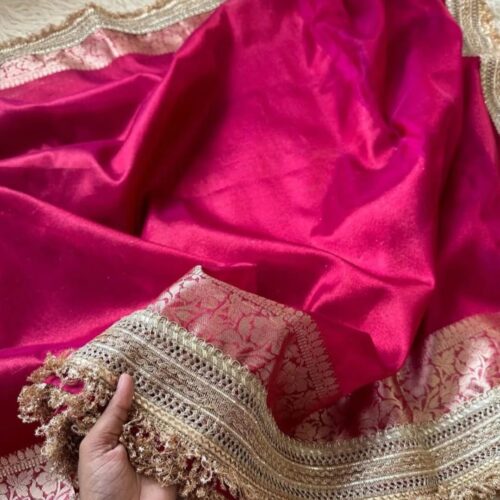 Maharani Tissue Silk Saree with Premium & Luxury Lace Work - 6 Colors